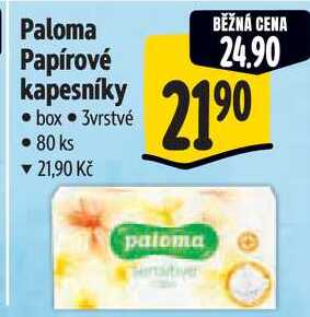 Paloma Papírové kapesníky, 80 ks