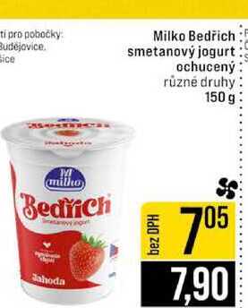 Milko Bedřich smetanový jogurt ochucený různé druhy 150 g