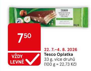 Tesco Oplatka, 33 g