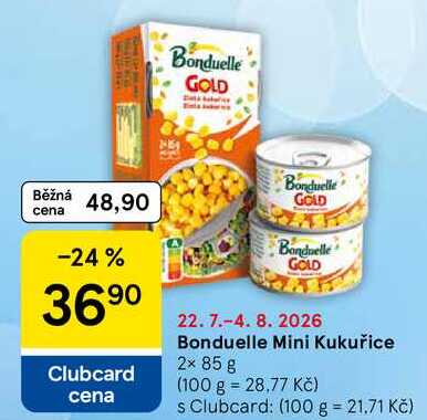 Bonduelle Mini Kukuřice, 2× 85 g