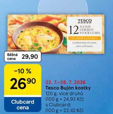 Tesco Bujón kostky, 120 g