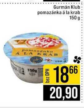Gurmán Klub pomazánka á la krab 150 g