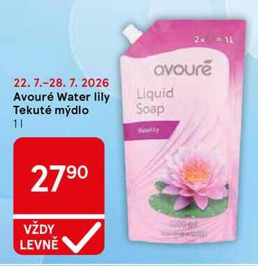 Avouré Water lily Tekuté mýdlo, 1 l