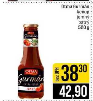 Otma Gurmán kečup jemný ostrý 520 g