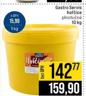 Gastro Servis hořčice plnotučná 10 kg