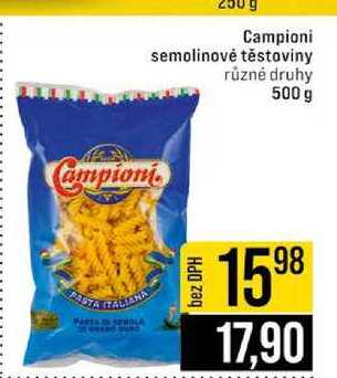 Campioni semolinové těstoviny různé druhy 500 g