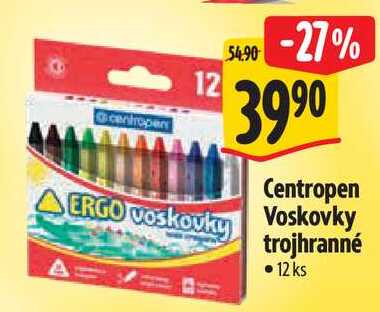 Centropen Voskovky trojhranné 