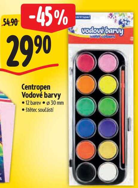 Centropen Vodové barvy