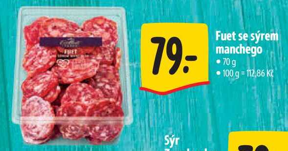 Fuet se sýrem manchego, 70 g