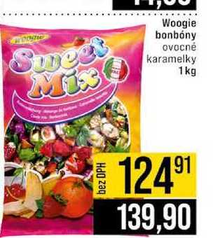 Woogie bonbóny ovocné karamelky 1kg