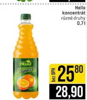 Hello koncentrát různé druhy 0,7l