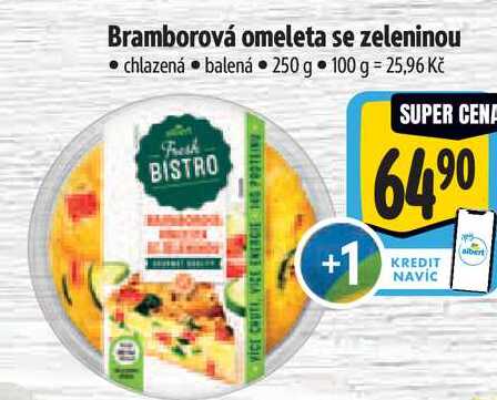 Bramborová omeleta se zeleninou, 250 g