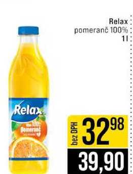 Relax pomeranč 100% 1l