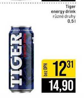 Tiger energy drink různé druhy 0,5l