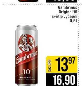 Gambrinus Original 10 světlé výčepní 0,5l