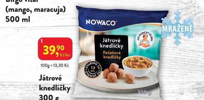 NOWACO Pečeňové knedličky MRAŽENÉ 300 g
