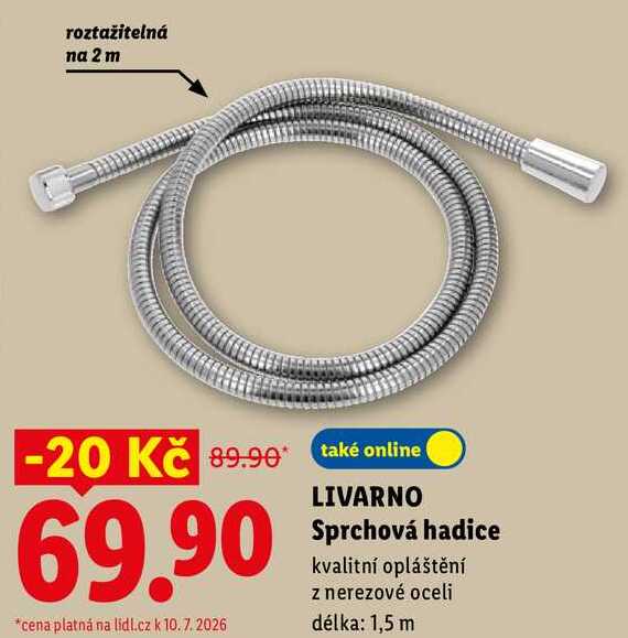 LIVARNO Sprchová hadice