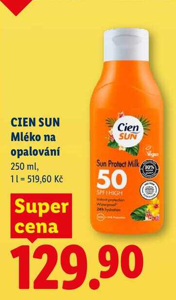 CIEN SUN Mléko na opalování, 250 ml