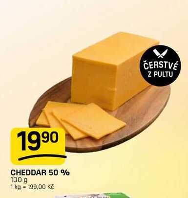 CHEDDAR 50% 100g 