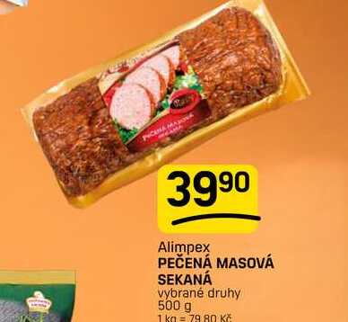 Alimpex PEČENÁ MASOVÁ SEKANÁ vybrané druhy 500g