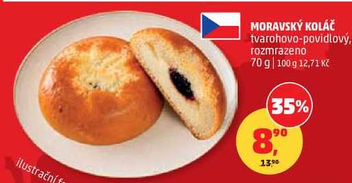 MORAVSKÝ KOLÁČ tvarohovo-povidlový, 70 g