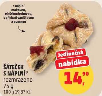 ŠÁTEČEK S NÁPLNÍ, 75 g