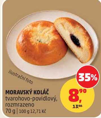 MORAVSKÝ KOLÁČ tvarohovo-povidlový, 70 g