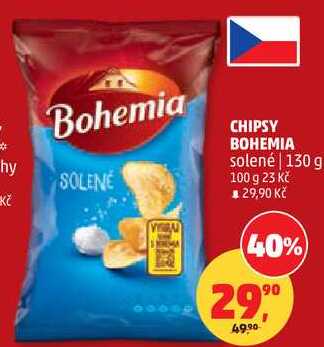 CHIPSY BOHEMIA solené, 130 g