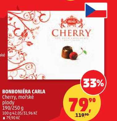BONBONIÉRA CARLA Cherry, mořské plody, 190/250 g