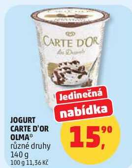 JOGURT CARTE D'OR OLMA různé druhy, 140 g