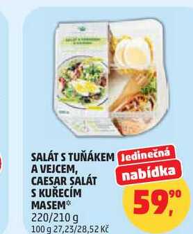 SALÁT S TUŇÁKEM A VEJCEM, 220/210 g