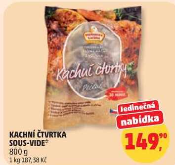 KACHNÍ ČTVRTKA SOUS-VIDE, 800 g 