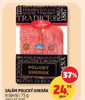SALÁM POLICKÝ UHERÁK krájený, 75 g