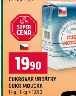 CUKROVAR VRBÁTKY CUKR MOUČKA 1 kg 