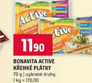 BONAVITA ACTIVE KŘEHKÉ PLÁTKY 70 g vybrané druhy
