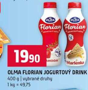 OLMA FLORIAN JOGURTOVÝ DRINK 400 g vybrané druhy
