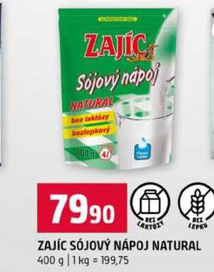 ZAJÍC SÓJOVÝ NÁPOJ NATURAL 400 g