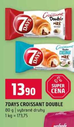 7DAYS CROISSANT DOUBLE 80 g vybrané druhy 
