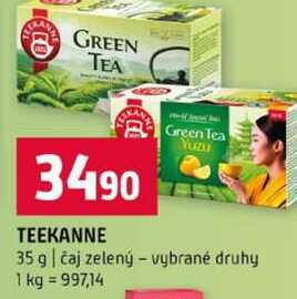 TEEKANNE 35 g čaj zelený vybrané druhy