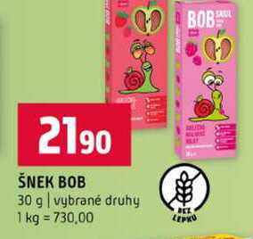 ŠNEK BOB 30 g vybrané druhy