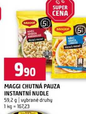MAGGI CHUTNÁ PAUZA INSTANTNÍ NUDLE 59,2 g vybrané druhy