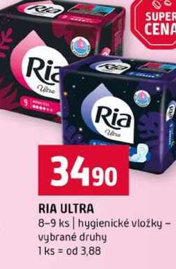 RIA ULTRA 8-9 ks hygienické vložky vybrané druhy