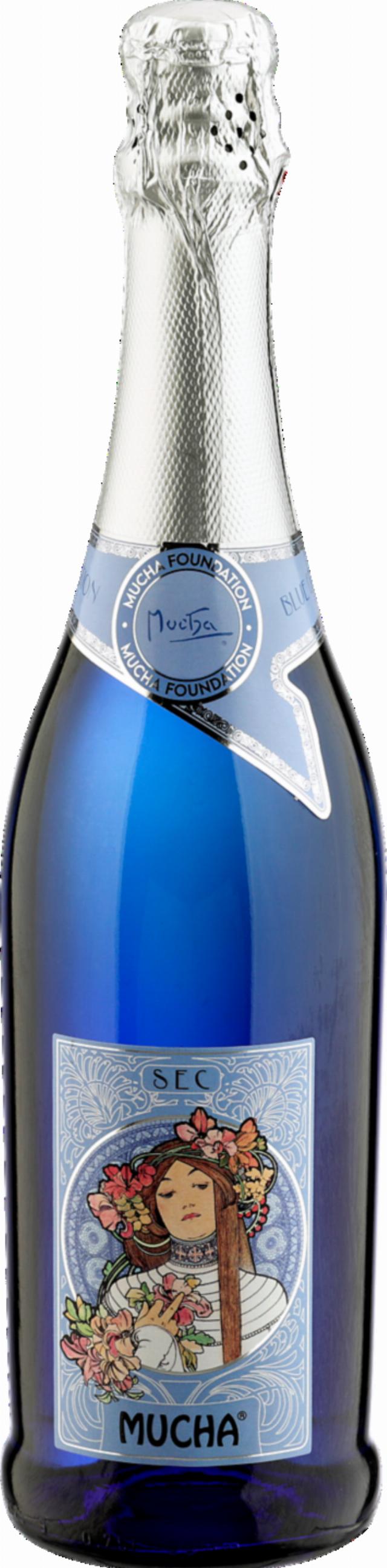 Mucha sekt Šumivé víno Blue Edition