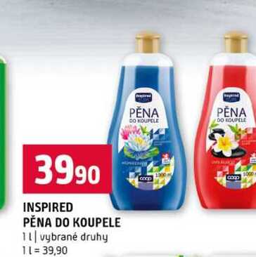 INSPIRED PĚNA DO KOUPELE 1l vybrané druhy