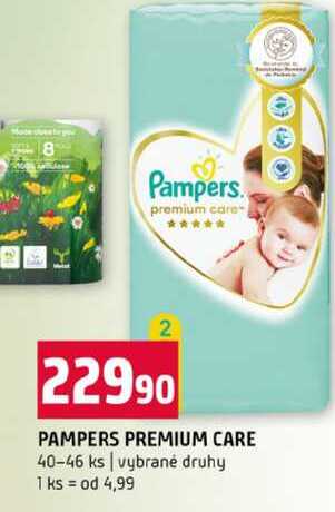 PAMPERS PREMIUM CARE 40-46 ks vybrané druhy