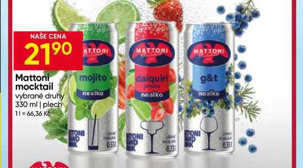 Mattoni mocktail vybrané druhy 330 ml plech