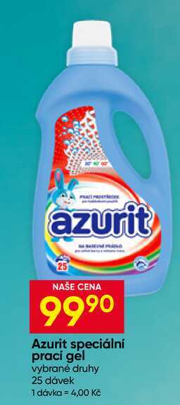 Azurit speciální prací gel vybrané druhy 25 dávek