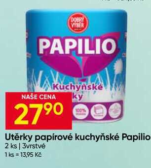 PAPILIO papírové kuchyňské 2 ks 3vrstvé
