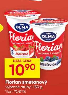 Florian smetanový vybrané druhy 150 g