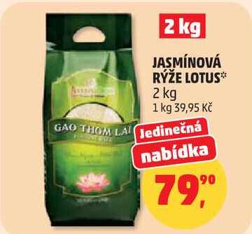 JASMÍNOVÁ RÝŽE LOTUS, 2 kg